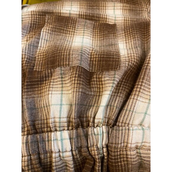 Davi & Dani Dress Women's M Brown Plaid Button-Up Soft Flannel Western Country - Picture 13 of 14